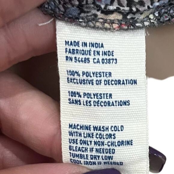 American Eagle Womens Semi Sheer Sleeveless Top Size S Floral Print & Lace - Picture 10 of 10